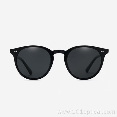 Round Ultrathin Acetate Men's Sunglasses